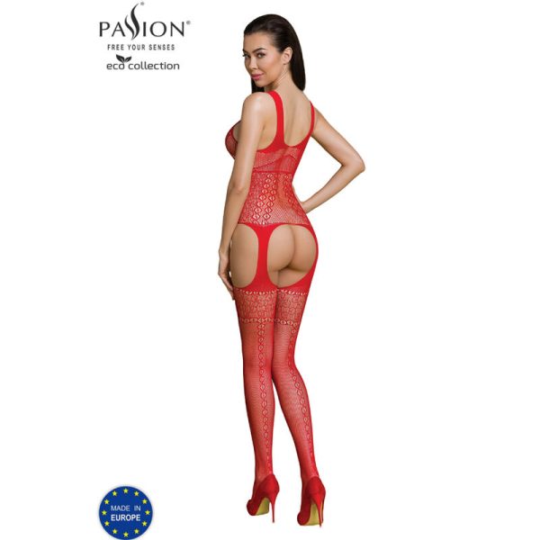 PASSION - ECO COLLECTION BODYSTOCKING ECO BS010 RED 2